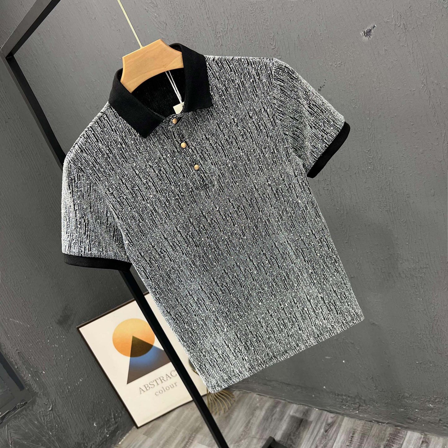 تي شيرت رجالي بأكمام قصيرة من مجموعة Trendy Niche Half T-Shirt