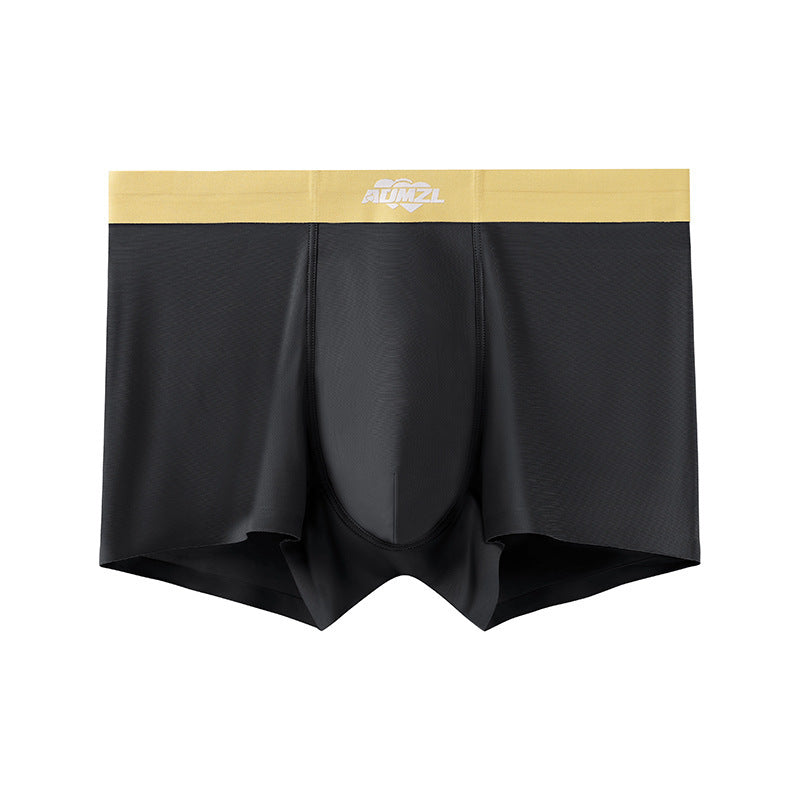 ملابس داخلية رجالية من Zhongshan Underwear مصنوعة من الحرير الجليدي بدون درزات وسراويل فضفاضة وناعمة