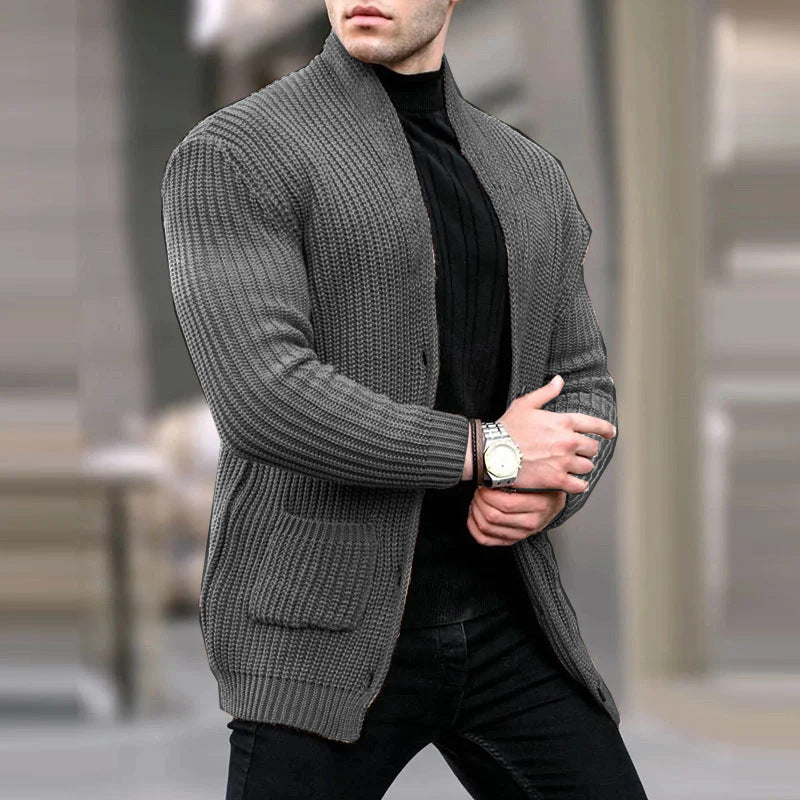 سترة فضفاضة كاجوال أنيقة بلون سادة بقصّة Slim Fit