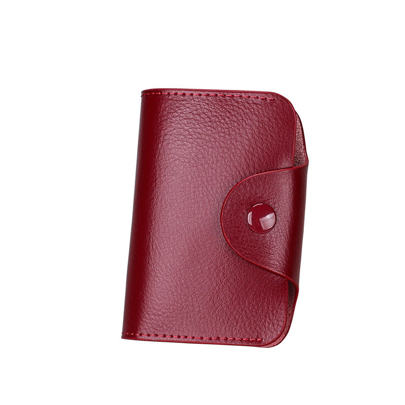 Leather organ card holder