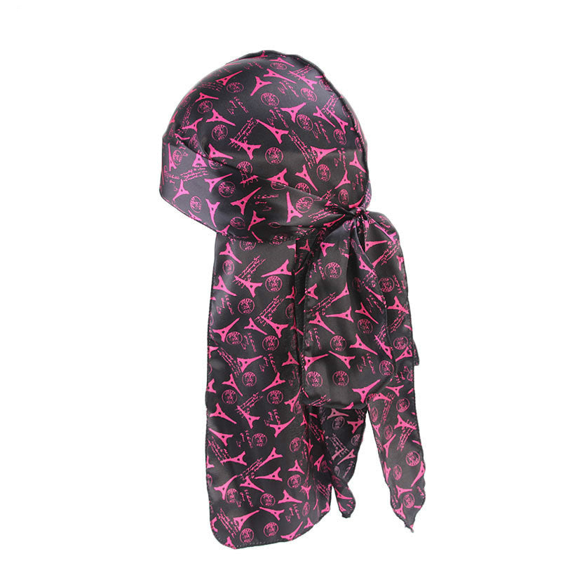 Printed long tail pirate hat