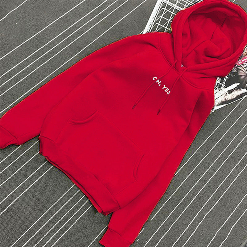 Hooded sweater women loose