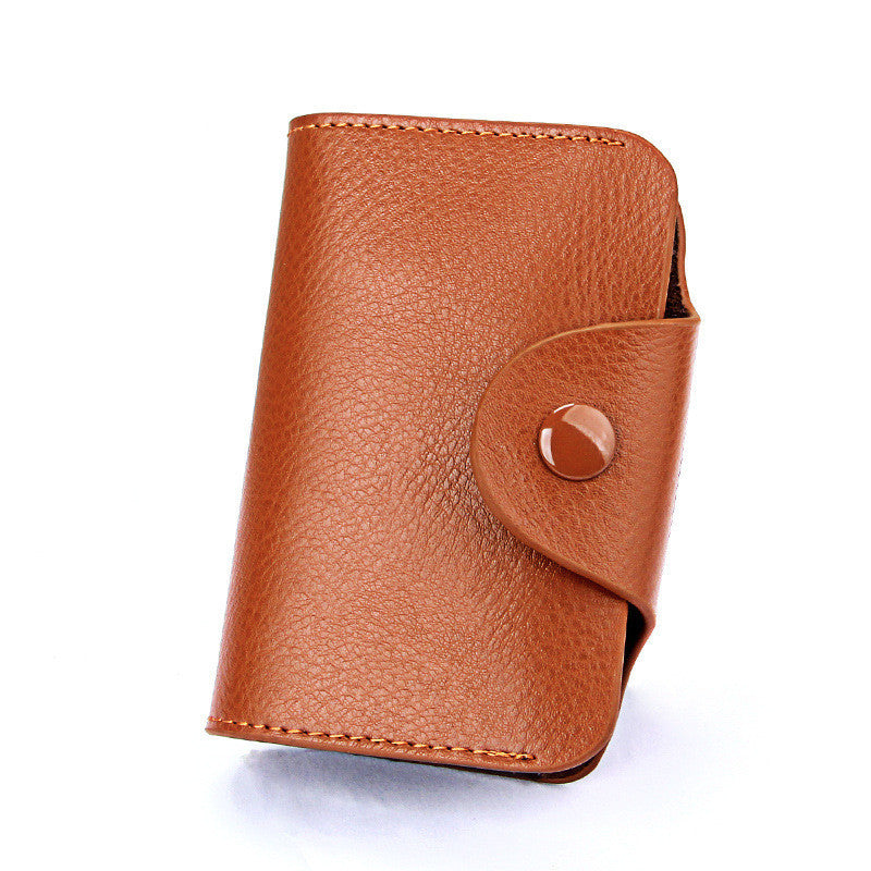 Leather organ card holder