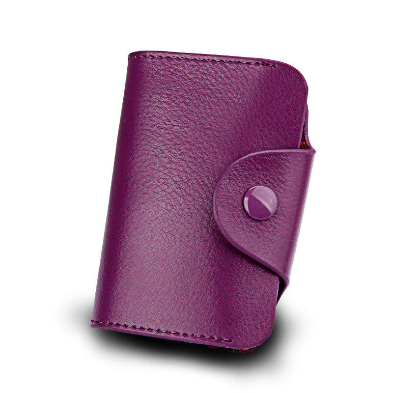 Leather organ card holder