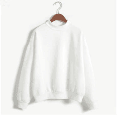 Korean solid color plus velvet sweater ladies