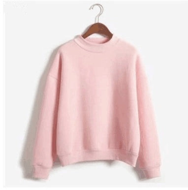 Korean solid color plus velvet sweater ladies