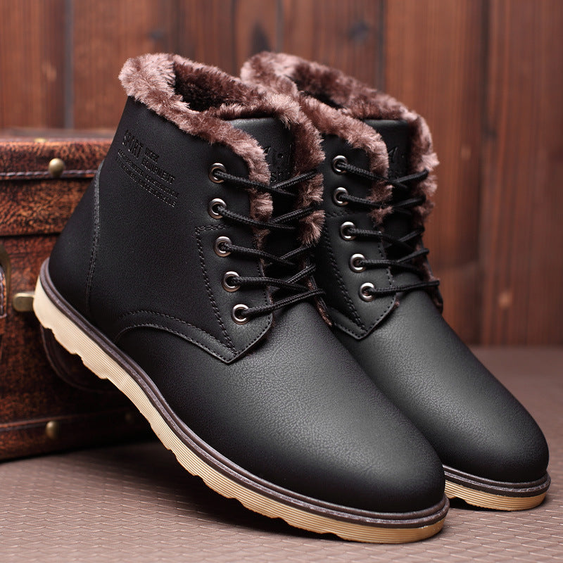 Men's high top and cashmere Martin boots