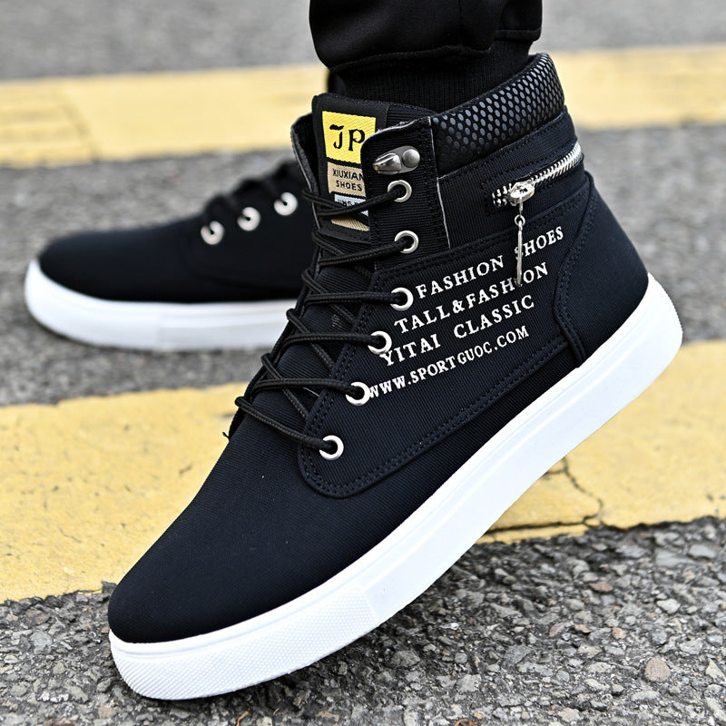 High-Top Shoes Korean Men's Shoes Student Canvas Shoes Men's Casual Shoes