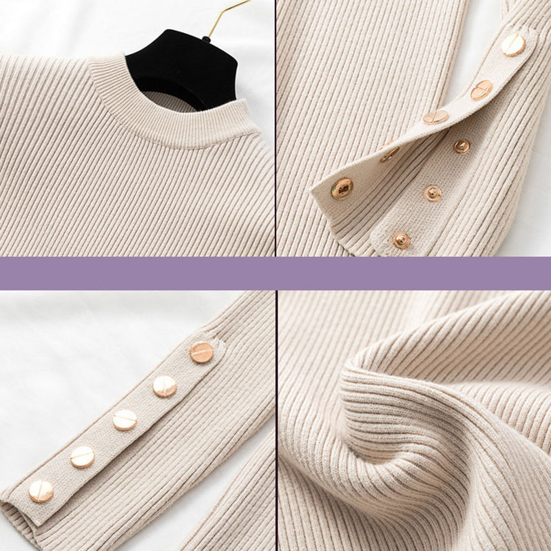 Long-sleeved Sweater Women's Autumn Short Slim Slimming Bottoming Shirt