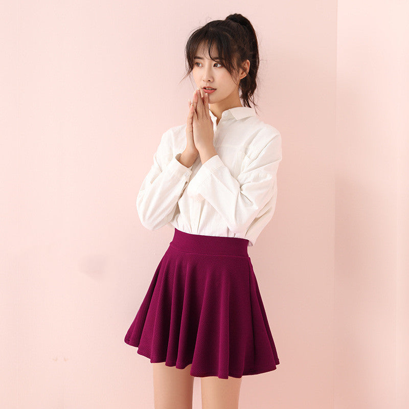 Spring Skirt With High Waist and A-line Is Thin