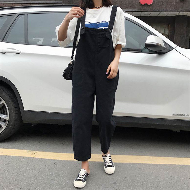 The Korean Version Of The Outer Jumpsuit Trousers Is Loose And Thin And Straight