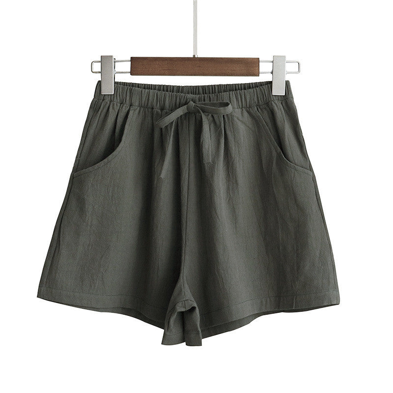 High-Waisted Loose Korean Style Sports Three-Quarter Pants