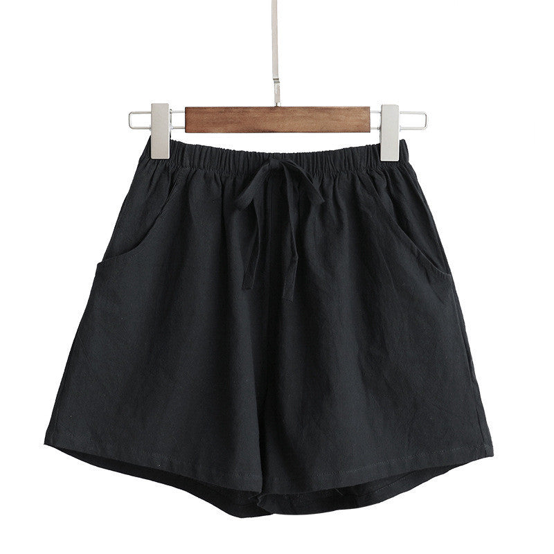 High-Waisted Loose Korean Style Sports Three-Quarter Pants