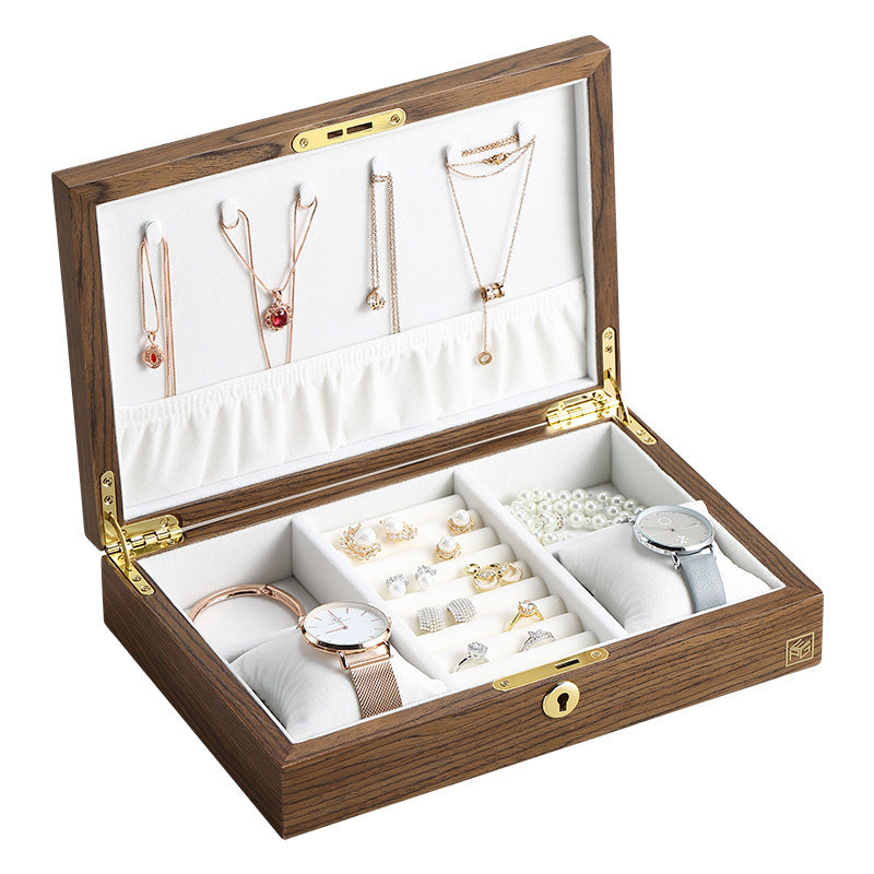 Necklace Jewellery With Lock Solid Wood Hand
