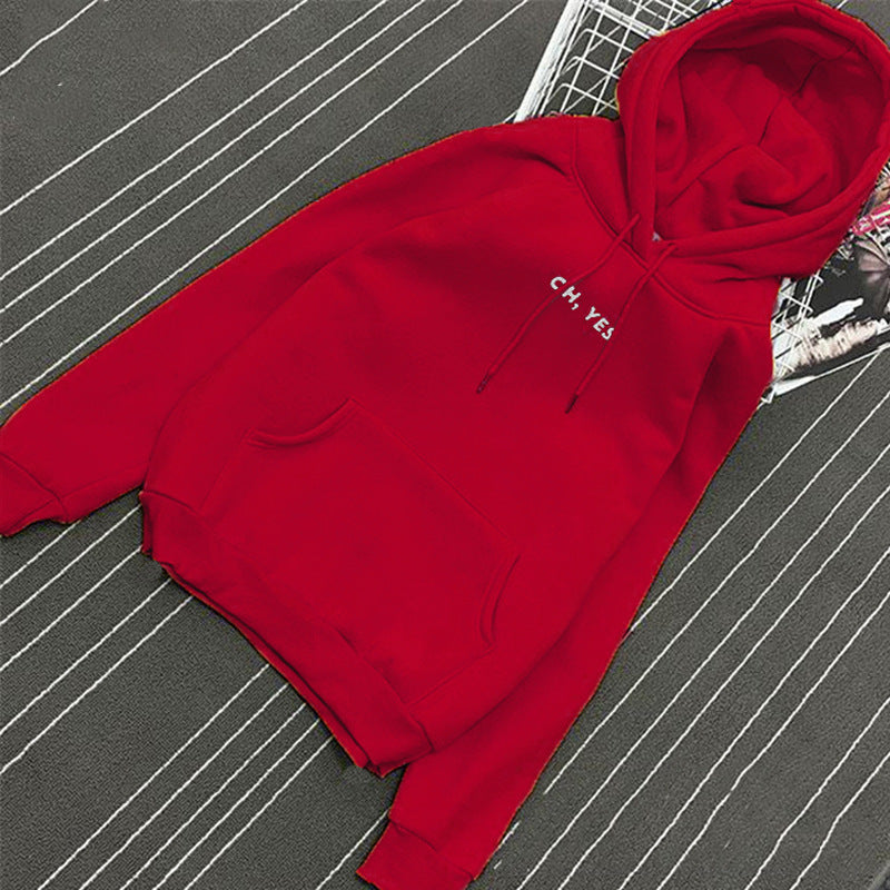 Hooded sweater women loose