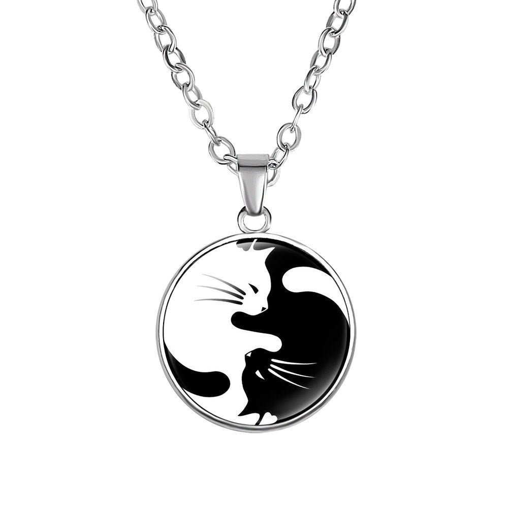 Bagua Diagram Time Gem Pendant Necklace