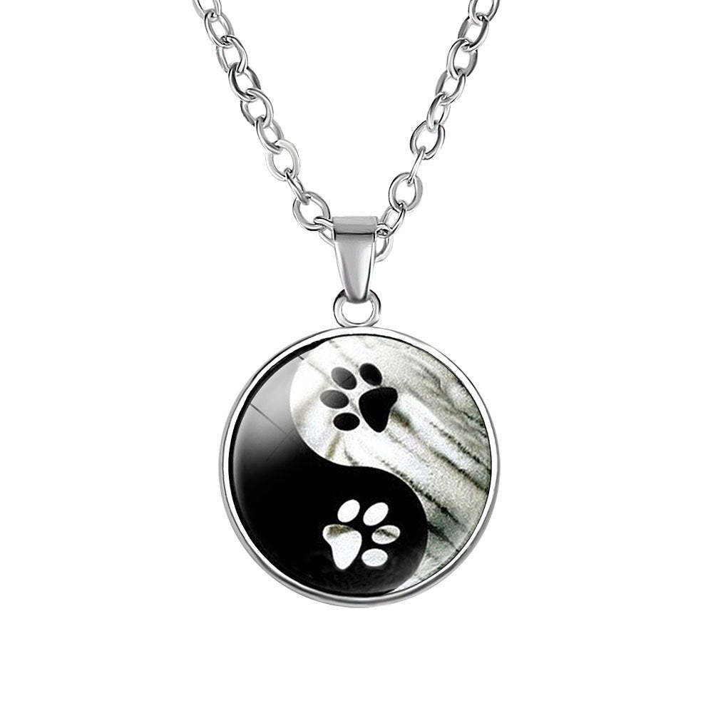 Bagua Diagram Time Gem Pendant Necklace