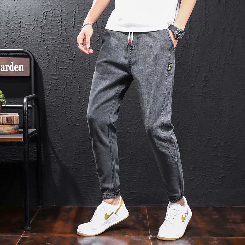 بنطلون جينز رجالي جديد بقصّة Slim Fit كاجوال بأقدام صغيرة