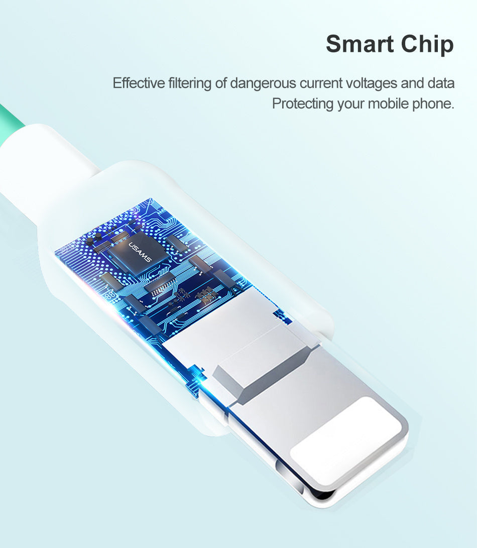 متوافق مع كابل USB لشاحن X 8 7 6 6s Plus 5 5s SE، كابل بيانات USB للجوال 2A 1M لكابل Lightning