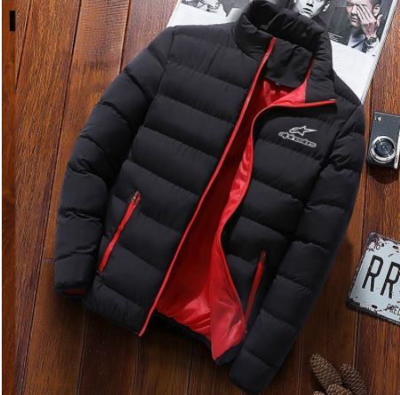 winter stars jacket men's fashion stand collar men's