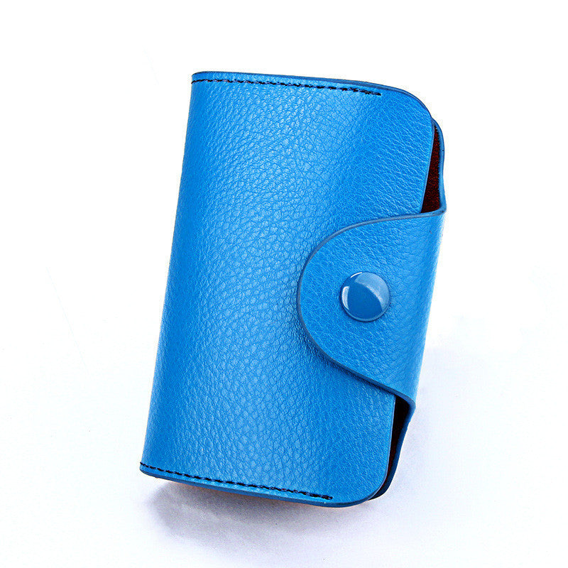 Leather organ card holder
