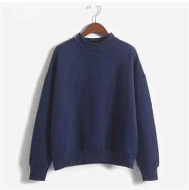 Korean solid color plus velvet sweater ladies