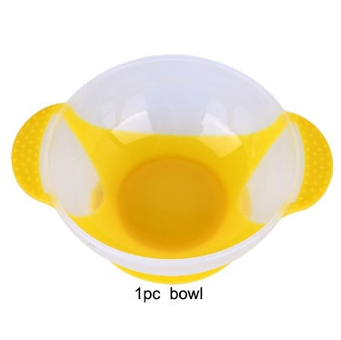 Baby Tableware Dinnerware Suction Bowl With Temperature Sensing Spoon Baby Food Baby Feeding Bowls Dishes