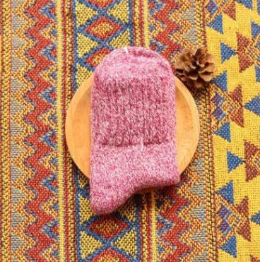 Autumn and winter thickening warm thick line rabbit hair socks Japanese tube cute adult female socks