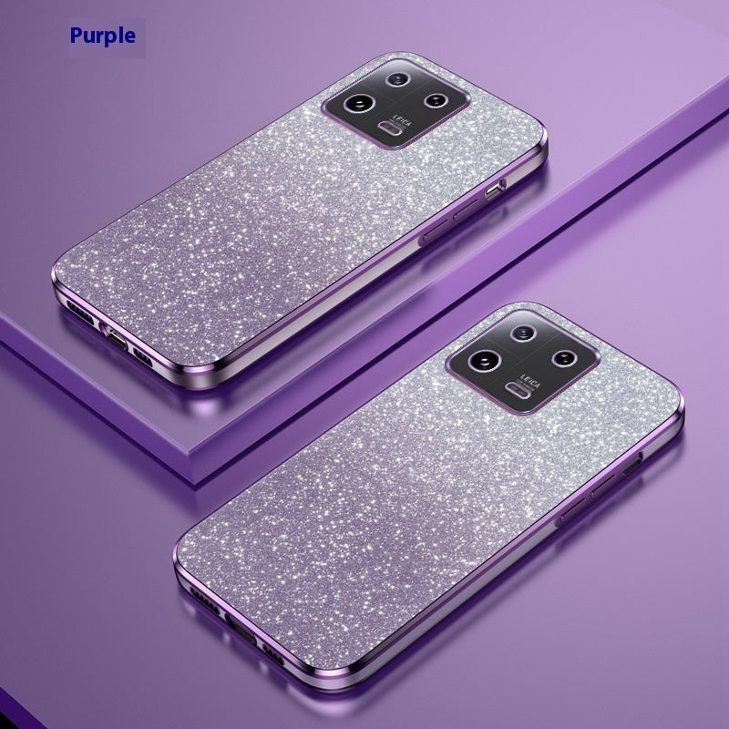 جراب هاتف Xiaomi 146D مطلي بالكهرباء مع 13 فتحة دقيقة من اللمعان المتدرج
