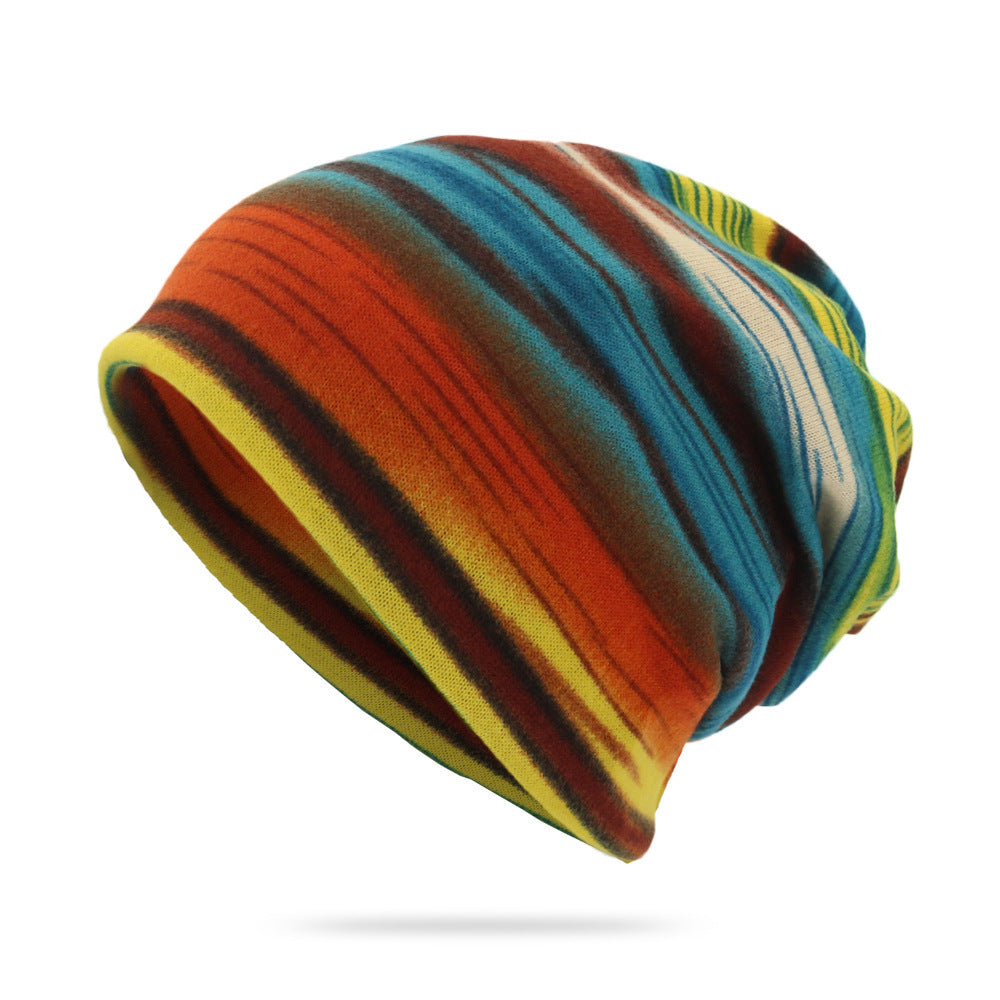 Fashionable Women's Striped Printed Thermal Headgear