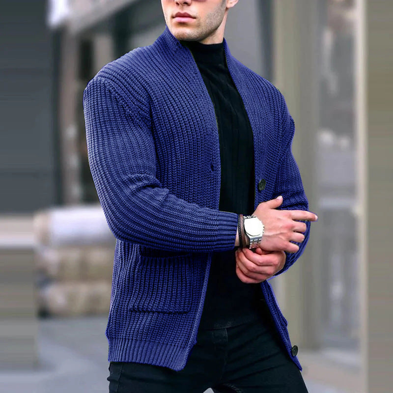 سترة فضفاضة كاجوال أنيقة بلون سادة بقصّة Slim Fit