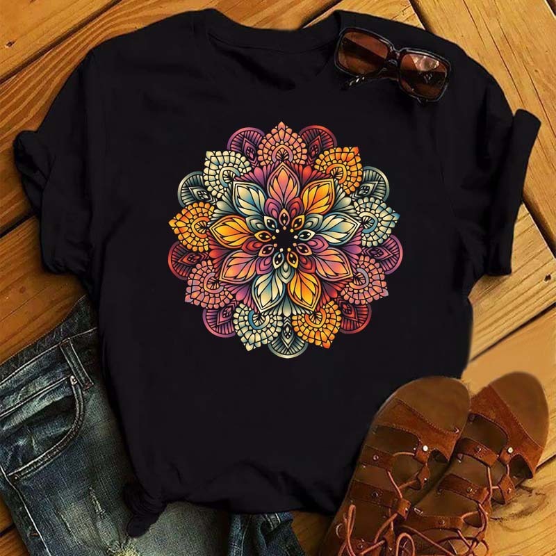 Nueva camiseta sencilla estampada en color negro