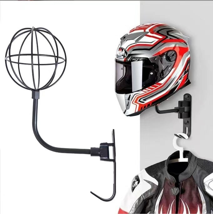 Universal Motorcycle Helmet Rack Wall-mounted Rotating Display Applicable To A Variety Of Desktop Punch-free