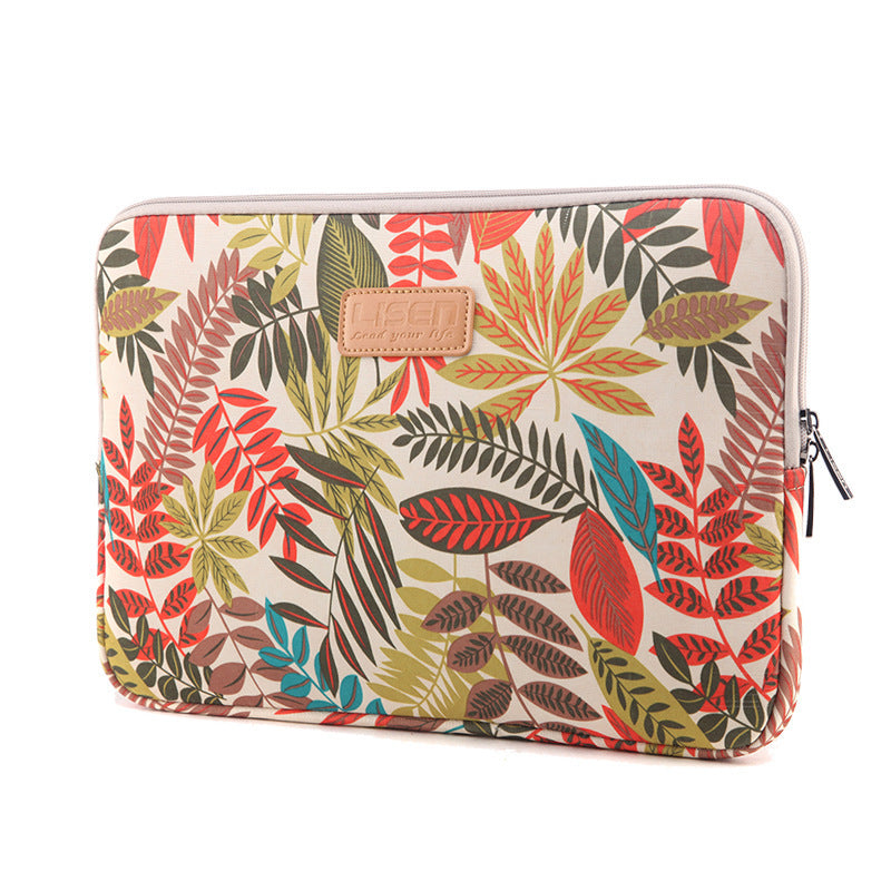 LISEN Colorful Leaf Notebook Sleeve Bag Inch 15.6 Inch Computer Bag