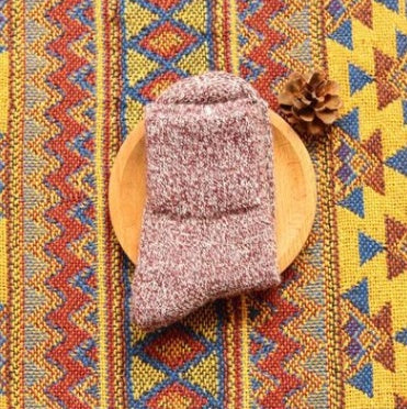 Autumn and winter thickening warm thick line rabbit hair socks Japanese tube cute adult female socks