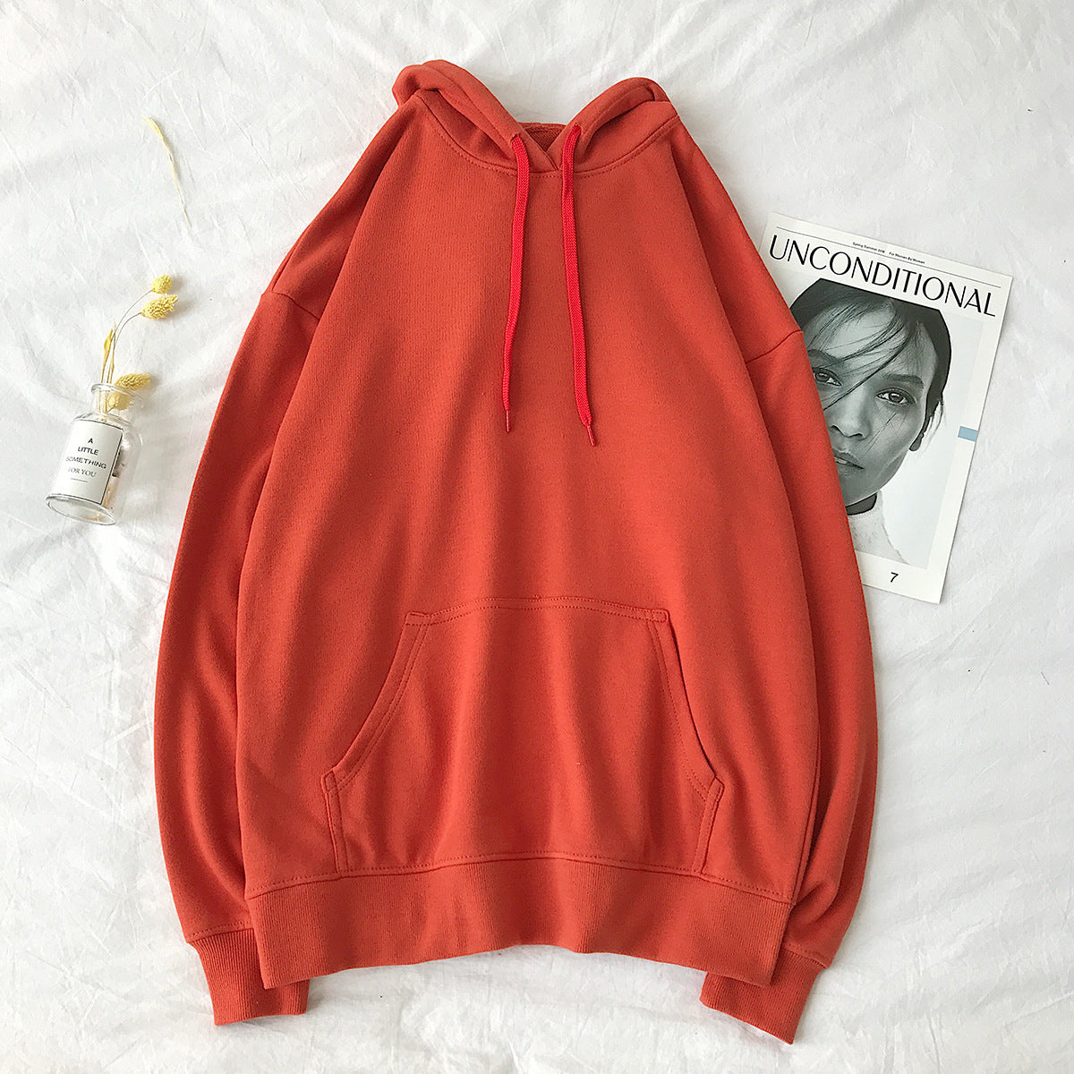 Couple's solid color sweater men's autumn tide brand flow