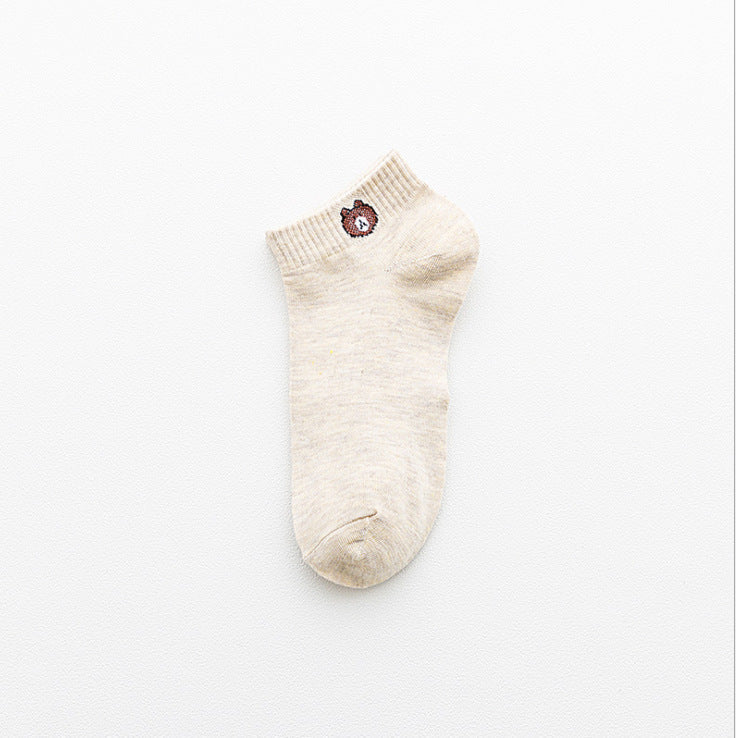 Women's Fashion Simple Cute Bear Socks
