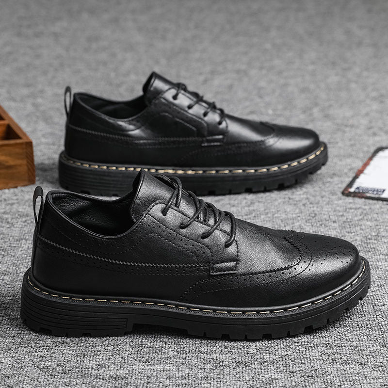 Men's Business Tooling Small Leather Shoes British Bullock Casual