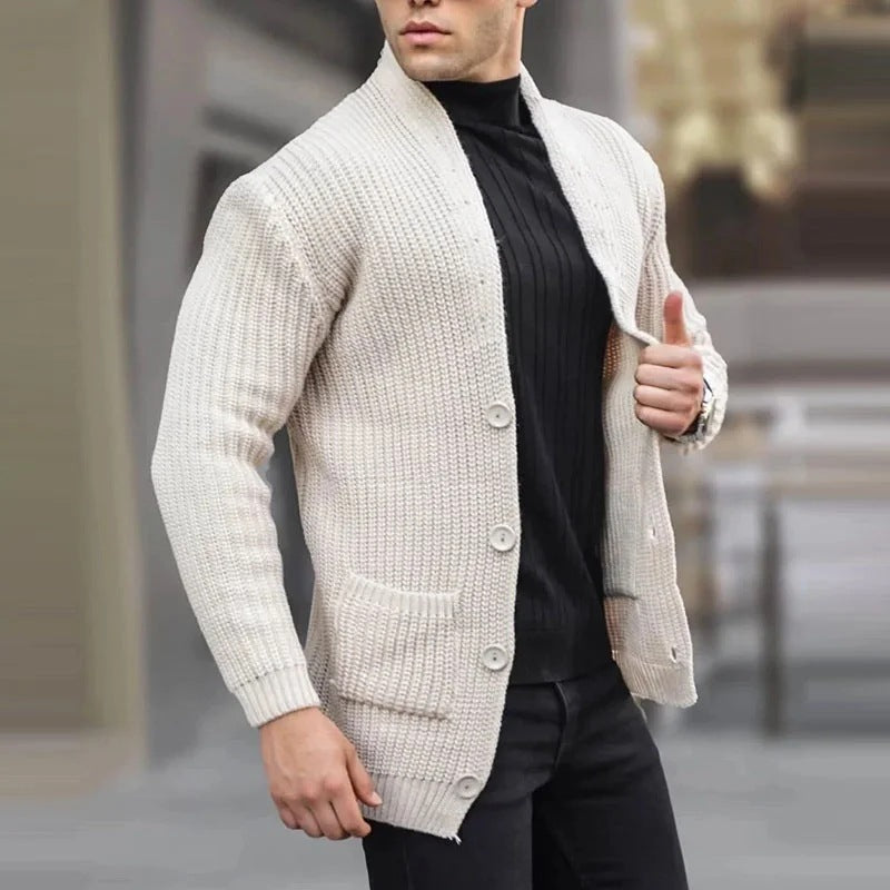 سترة فضفاضة كاجوال أنيقة بلون سادة بقصّة Slim Fit