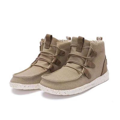 Canvas shoes flat ankle boots