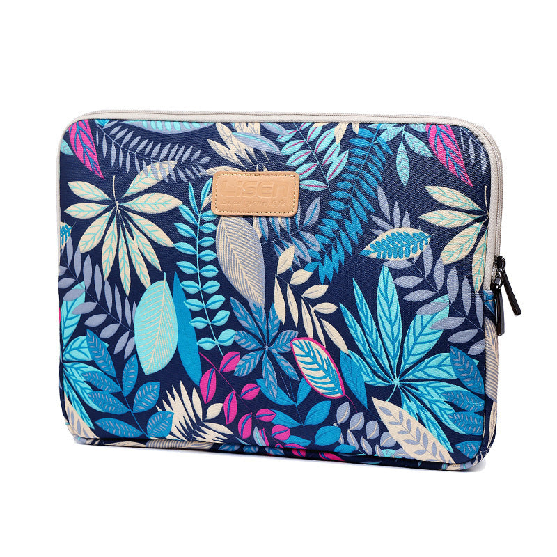 LISEN Colorful Leaf Notebook Sleeve Bag Inch 15.6 Inch Computer Bag