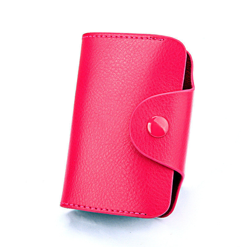 Leather organ card holder