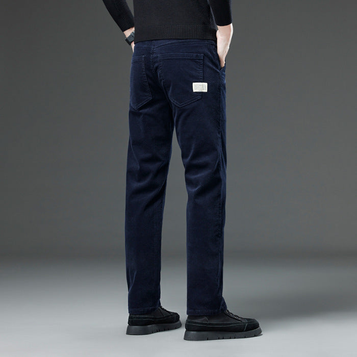 بنطال جديد من قماش مخملي بقصّة مستقيمة وقصّة Slim Fit، يناسب جميع المقاسات