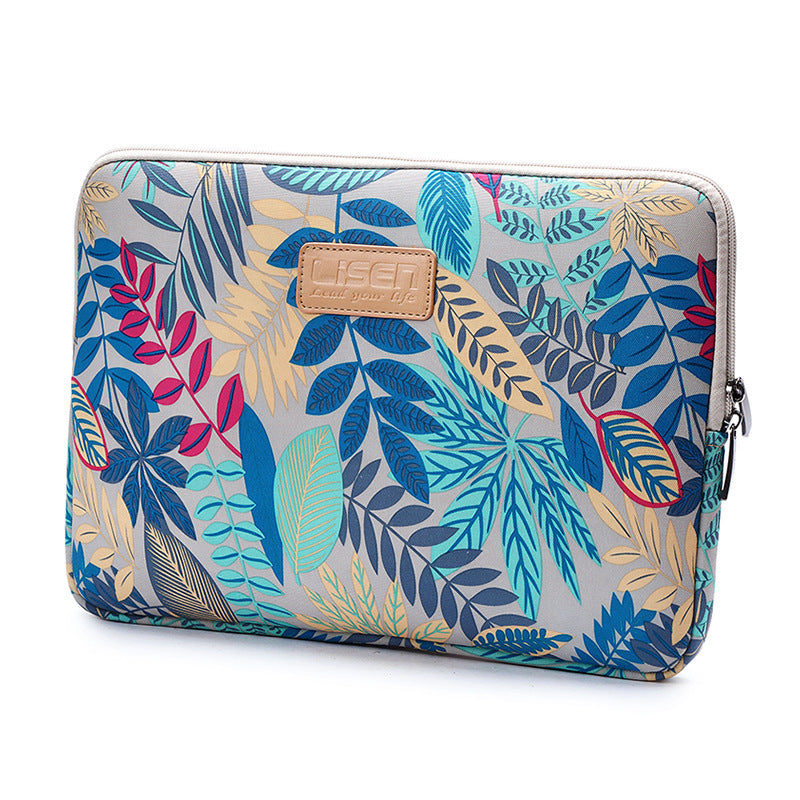 LISEN Colorful Leaf Notebook Sleeve Bag Inch 15.6 Inch Computer Bag