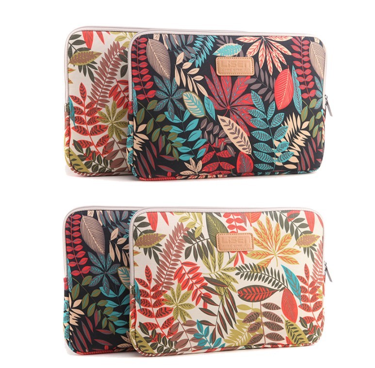 LISEN Colorful Leaf Notebook Sleeve Bag Inch 15.6 Inch Computer Bag