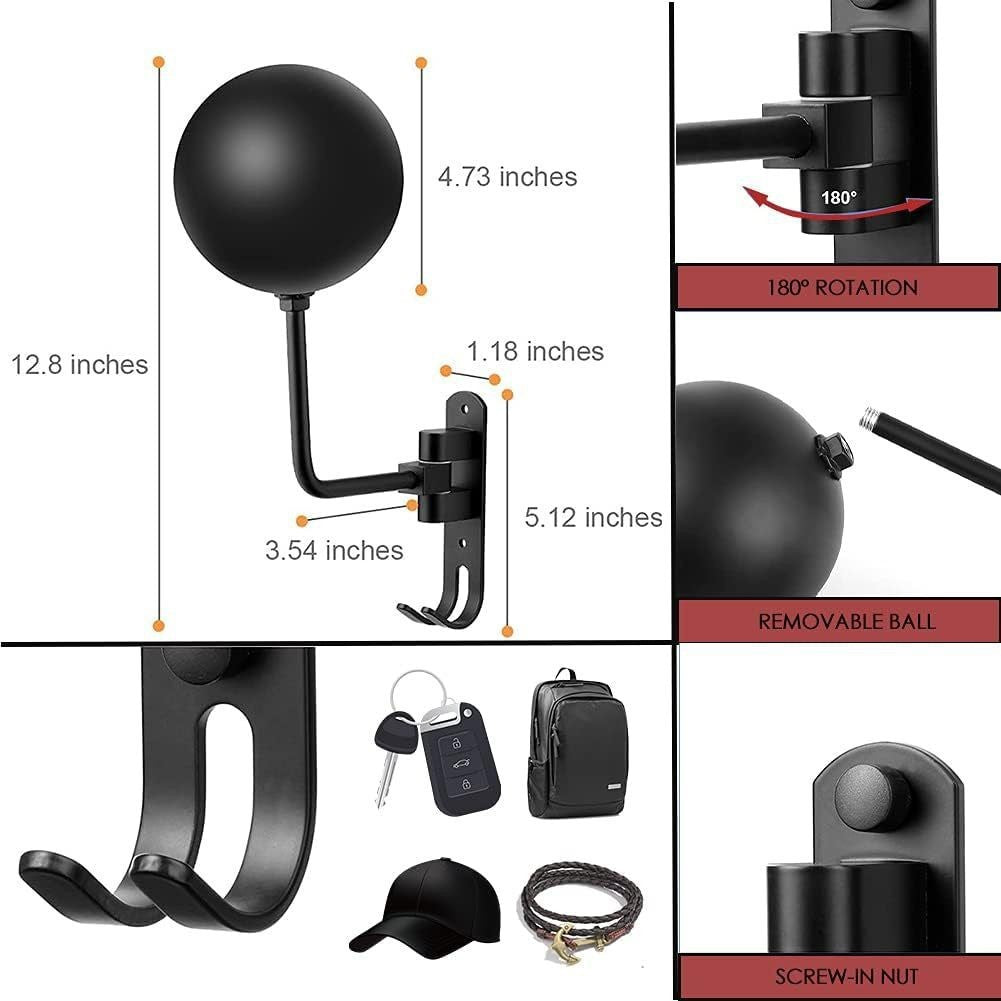Universal Motorcycle Helmet Rack Wall-mounted Rotating Display Applicable To A Variety Of Desktop Punch-free