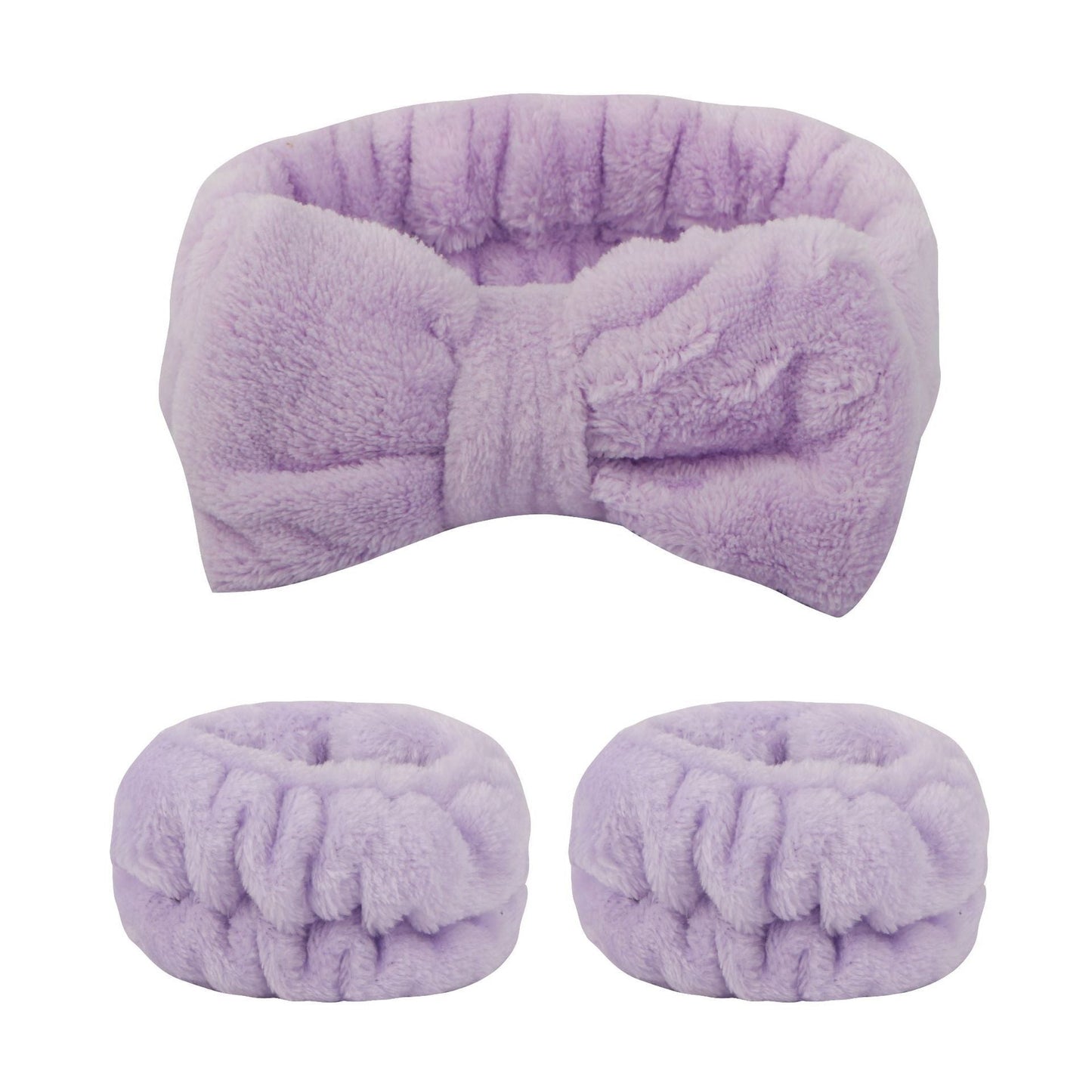 Tie Hair Band Face Washing Waterproof Wrist Suit Coral Fleece Hair Band Suit