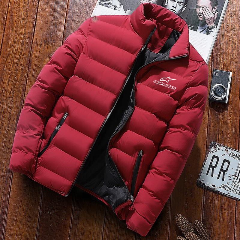 winter stars jacket men's fashion stand collar men's