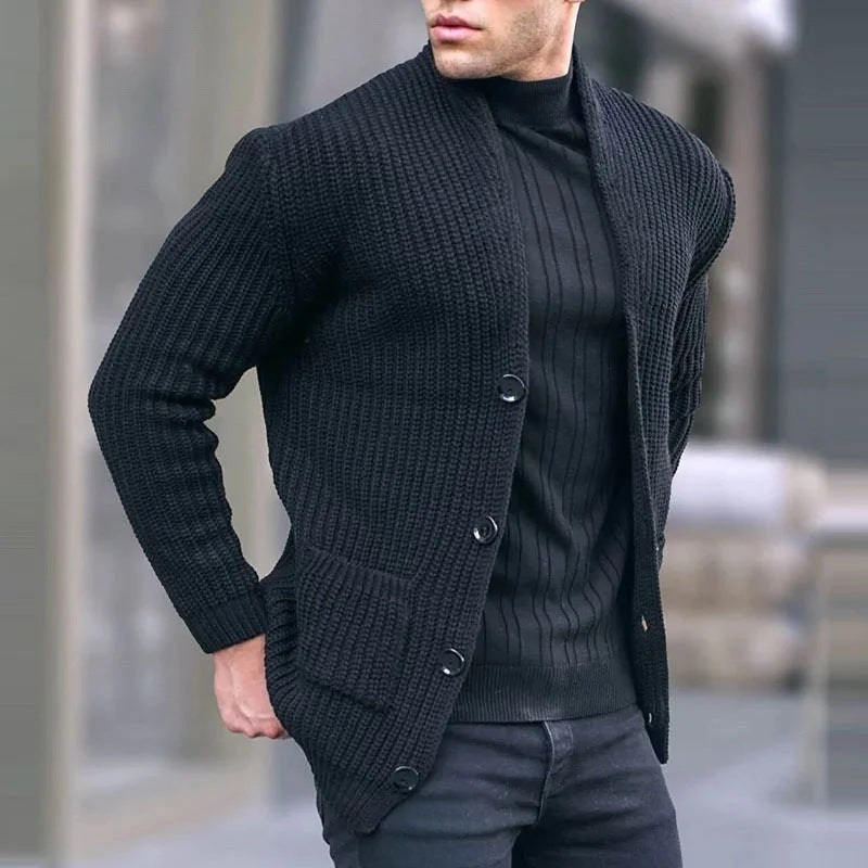سترة فضفاضة كاجوال أنيقة بلون سادة بقصّة Slim Fit