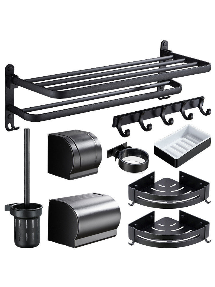 Towel Rack Bathroom Shelf Wall-mounted Without Perforation